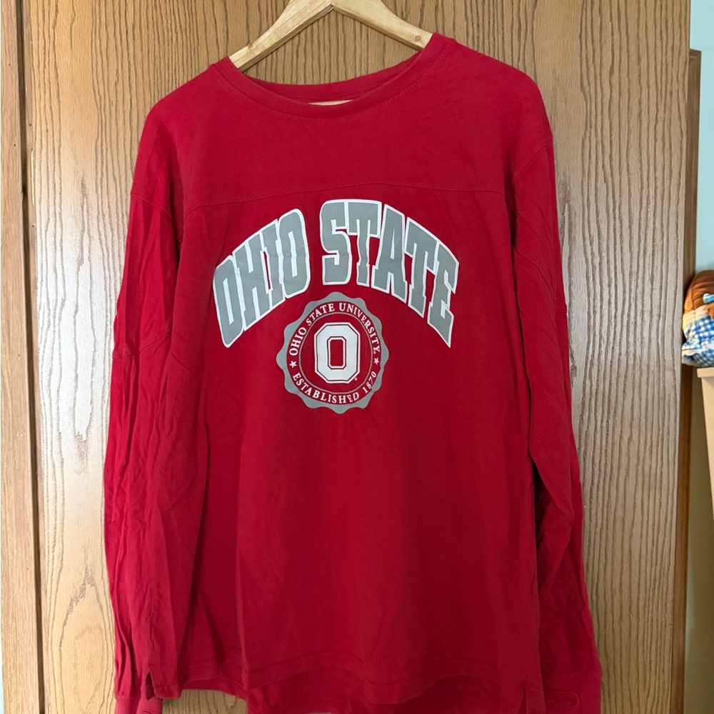 Ohio State Red Long Sleeve Tee